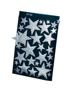 BIGL. MICART STELLE ADESIVE ARGENTO (25 Fogli)