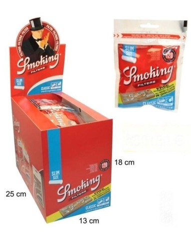 FILTRI SMOKING 6 mm + CARTINA orange omaggio (30 Pz x120 filters