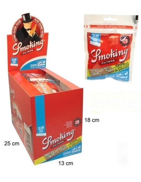 FILTRI SMOKING 6 mm + CARTINA orange omaggio (30 Pz x120 filters