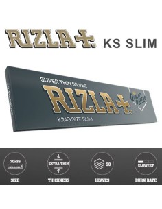 CARTINE RIZLA SILVER KING SIZE SLIM (32 leaves x 50 pz) cod.prod
