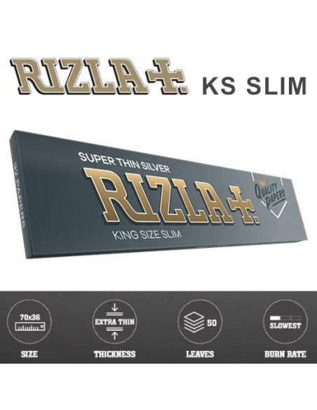 CARTINE RIZLA SILVER KING SIZE SLIM (32 leaves x 50 pz) cod.prod
