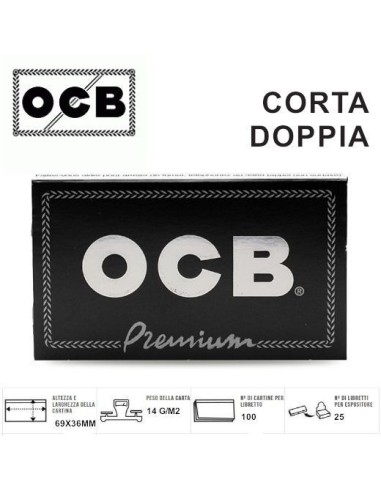 OCB NERA CORTA DOPPIA (100 leaves x 25 libretti) cod.prod.PROV-A