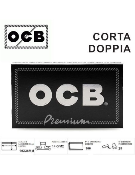 OCB NERA CORTA DOPPIA (100 leaves x 25 libretti) cod.prod.PROV-A