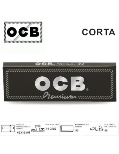 OCB NERA PREMIUM CORTA (50 leaves x 50 Pz) cod.prod.PROV-A011150