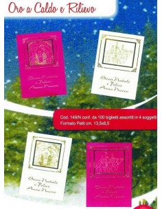 ASS. 4 soggetti BIGL. NATALE 13,5x8,5 (100 Pz)