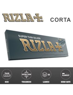 CARTINE RIZLA REGULAR SILVER SUPERSOTTILE(50 leaves x 100 Pz) co