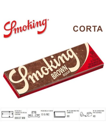 CARTINE SMOKING REGULAR BROWN (60 leaves x 50 Pz) cod.prod. A000