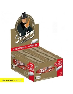 CARTINE SMOKING K.S. GOLD+FILTRI (33 leaves+33 filters x 24 Pz)