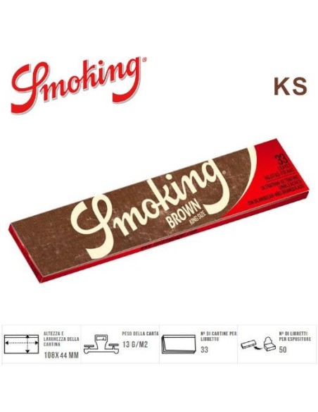 CARTINE SMOKING BROWN KING SIZE (33 leaves x 50 Pz) cod.prod. A0