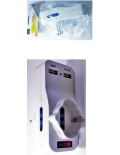 ADATTATORE CON INTERRUTTORE+USB 16A BIPASSO
