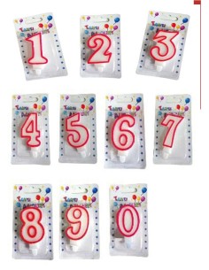 CANDELE A POIS ROSSE N. 0 (12 Pz)