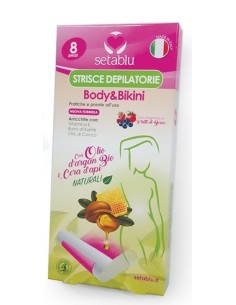 STRISCE BODY BIKINI ARGAN e CERA API 8 pz
