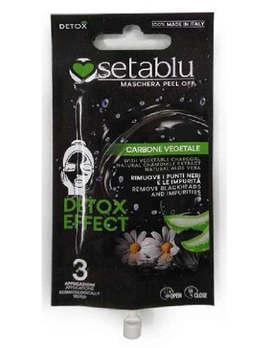 MASCHERA COSMETICA VISO PEEL OFF AL CARBONE VEGETALE