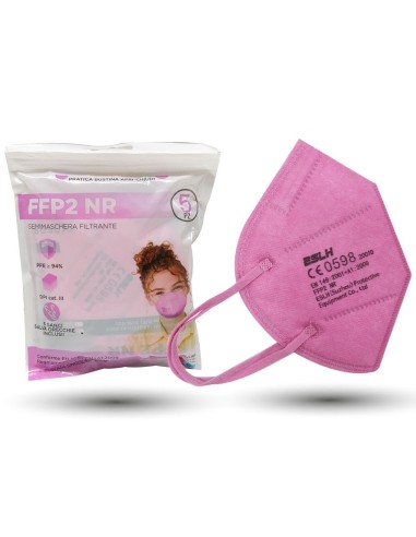 MASCHERINA FFP2 ROSA (5 Pz)