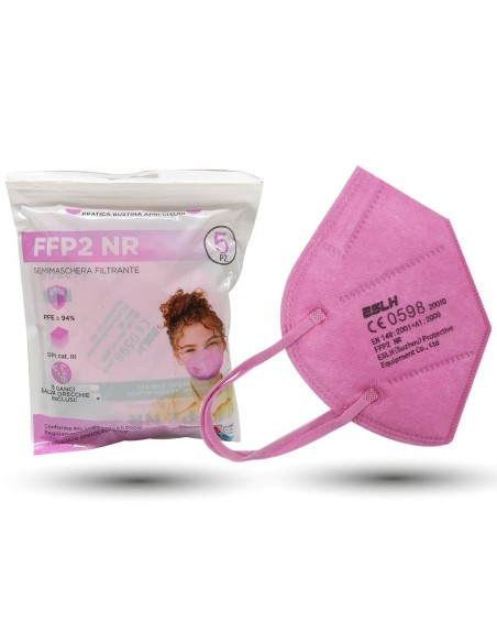 MASCHERINA FFP2 ROSA (5 Pz)