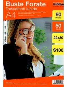 BUSTE PLAST.p/listino Lisce S100 (50 Pz)