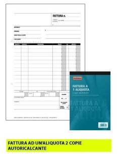 FATTURA 1 ALIQUOTA 15 x 21  2 COPIE (10 Pz)