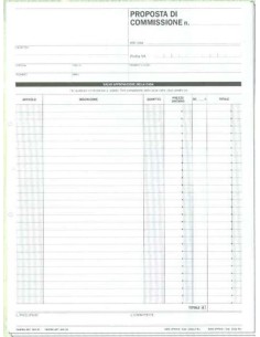 COMMISSIONE A4 50 fg 2 copie (10 Pz)