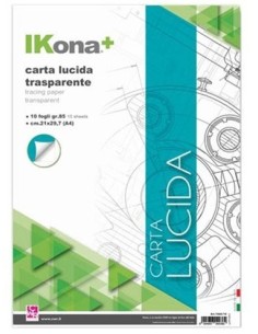 BLOCCO CARTA LUCIDA 10 fg.A4 (25 Pz)