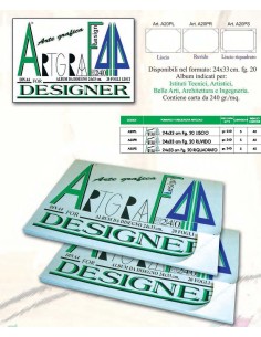 ARTGRAF S4 BLOCCHI 24x33 LISCIO SQ. 20 FF. (5 Pz)