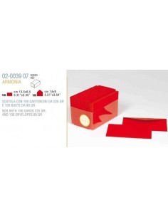 BIGLIETTI E BUSTE F.TO F9 14x9 100-100  ROSSO