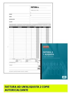 FATTURA A4 1 ALIQUOTE 2 COPIE AUTORIC.(10 Pz)