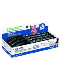 TRATTO MARKER PEN OHP NERO P.F. (8 Pz)