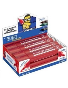 TRATTO MARKER ROSSO punta scalpello (12 Pz)
