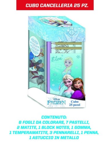 CUBO CANCELLERIA FROZEN 25 Pz 24 x 11 cm