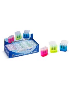 TEMPERINO PLASTICA 2 FORI CON CONTENITORE (12 Pz)