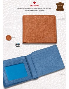 DN P/FOGLIO P/CARTE CON RIBALTA 12 P PELLE CHIARA RFID