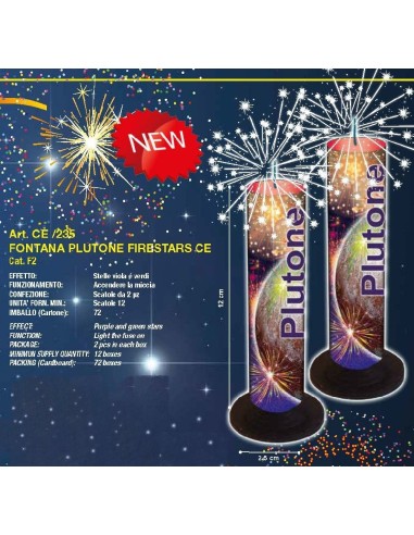 FONTANA PLUTONE FIRESTARS CE (2 Pz) 20''