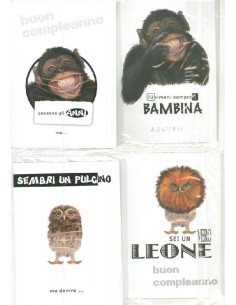 ASS. BIGL UMORISTICO ANIMALI (12 bigl)