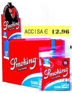 FILTRI SMOKING 6 mm Bustina (120 filters x 30 Pz) cod.prod.C0001