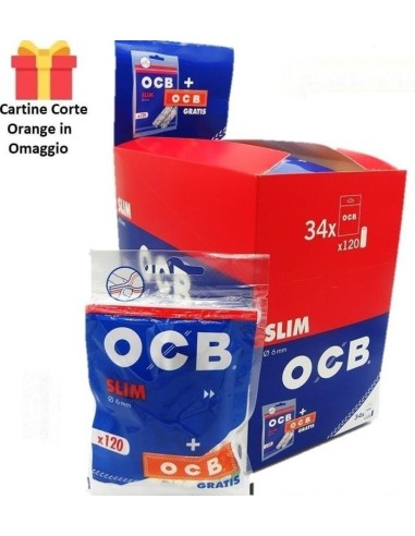 OCB FILTRI 6 mm+CARTINA ORANGE (120 filters+50 leaves x 34 Pz)co