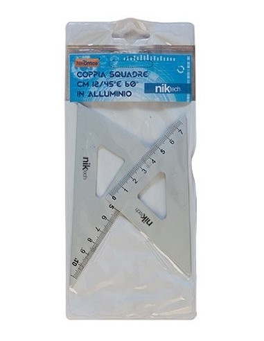 SET SQUADRE 12 cm 45-60° ALLUMINIO (10 Pz)