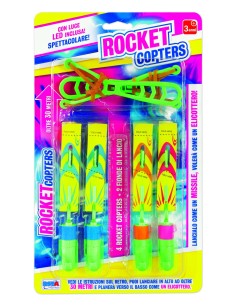 BLISTER 4 ROCKET COPTERS CON LED