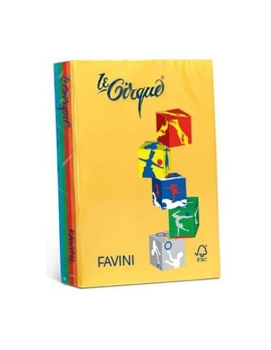 CARTA A4 FAVINI 4 COLORI ASS.TI FORTI 160 gr. (100 fg)