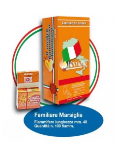 FIAMMIFERO FAMILIARE MARSIGLIA ARANCIO 100 pz (50 sc)