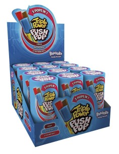 BAZOOKA TRIPLE POWERL PUSH POP 34 gr. (12 Pz)