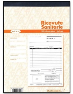BLOCCO RICEVUTE SANITARIE 50x2 copie 225x148 (20 Pz)