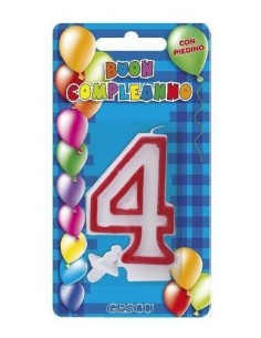 CANDELE A POIS ROSSE N. 4 (12 Pz)
