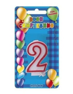 CANDELE A POIS ROSSE N. 2 (12 Pz)