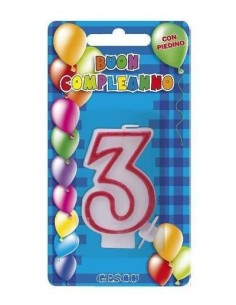 CANDELE A POIS ROSSE N. 3 (12 Pz)