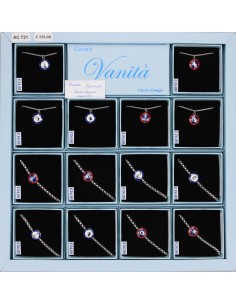 EXPO 6 Collane e 8 Bracciali Acciao (14 Pz)