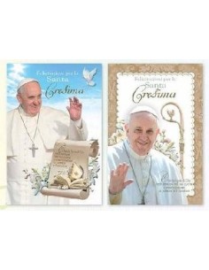 BIGL. MICART CRESIMA PAPA FRANCESCO (8 bigl)