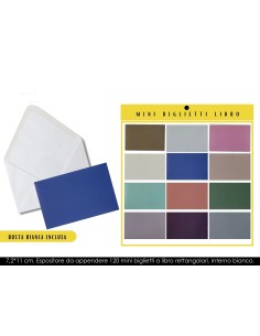 BIGLIETTI MINI LIBRO MONOCOLORE (120 Pz)