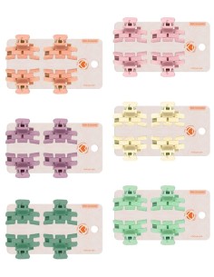 PINZA CAPELLI COLORI PASTELLA 4 PZ (12 Pz)