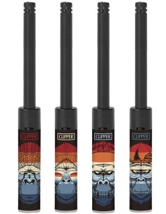 ACCENDIGAS CLIPPER TUBE +FUNNY MONKEY (12 Pz)