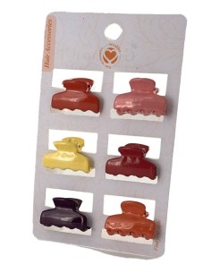 PINZETTE CAPELLI SMALL COLORATE 6 pz (12 Pz)